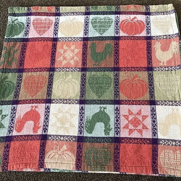 Autumnal Farmhouse Set of 4 Dinner Square Cloth Napkins- 16” by 16” - Picture 9 of 16